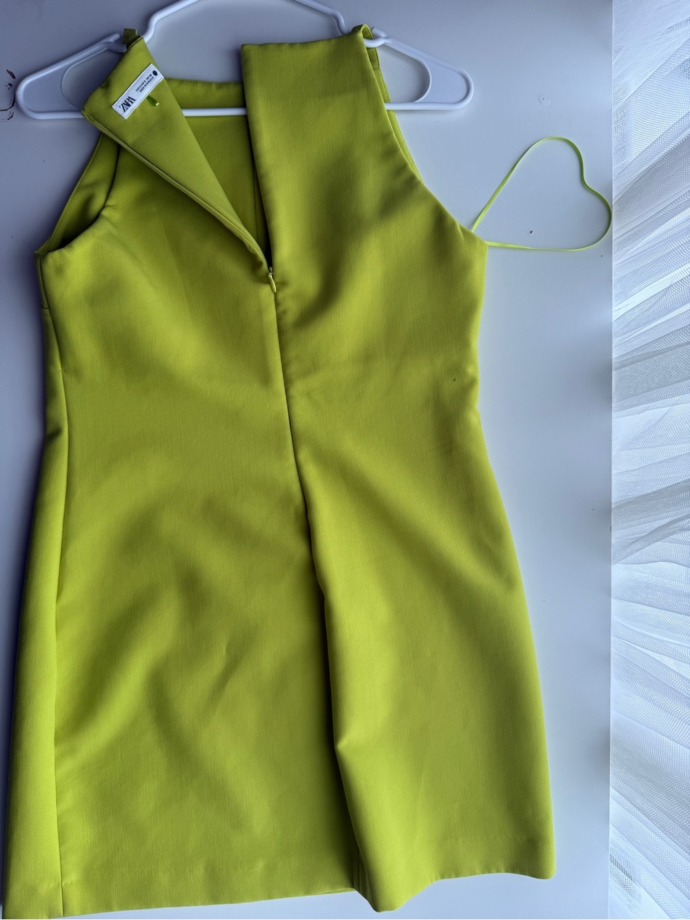 New Dress for summer mini apple green yellow color Zara size S - Picture 3 of 3